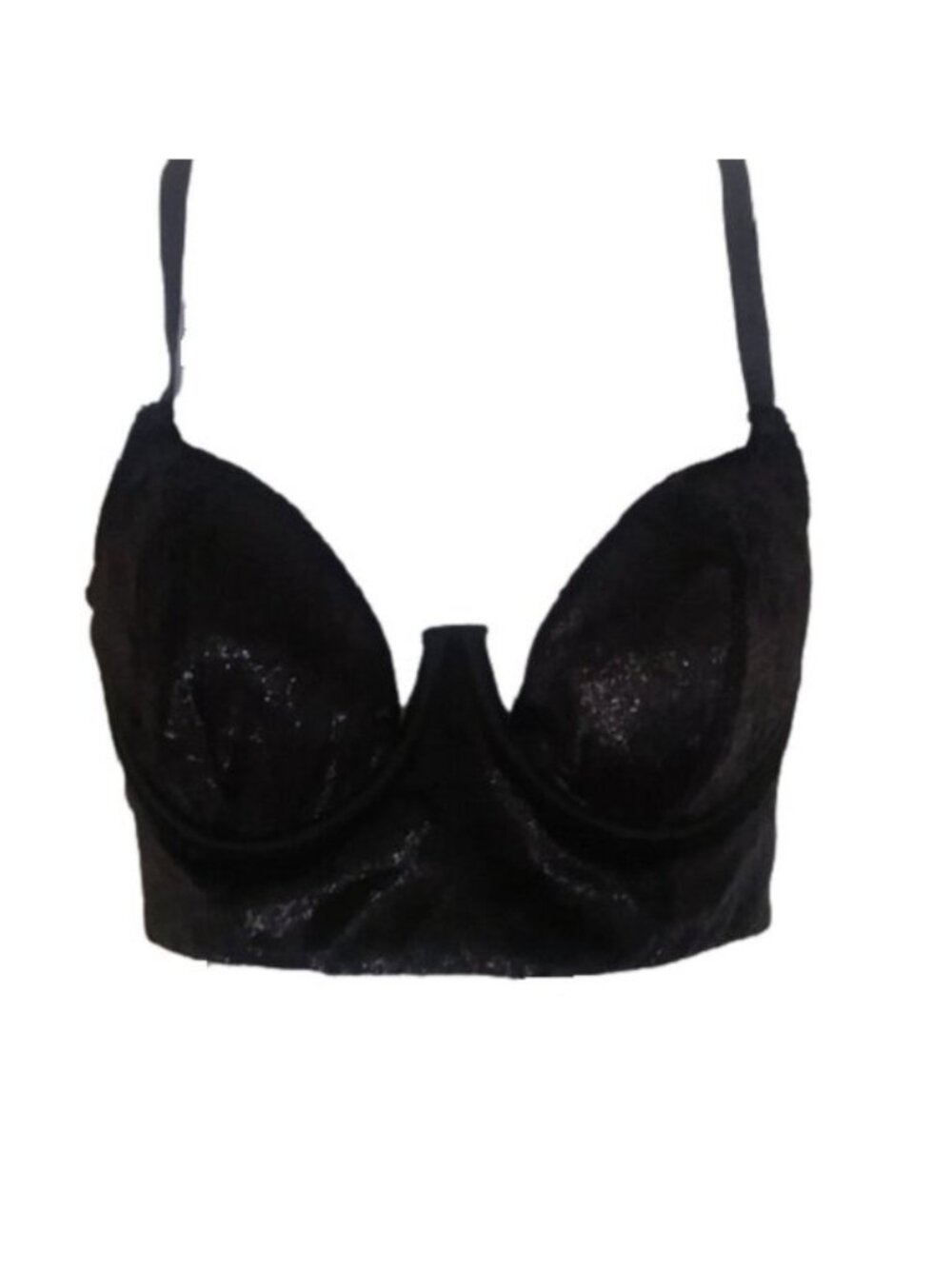 Victoria's Secret Sexy Velvet Black Shimmer Bra, 34B